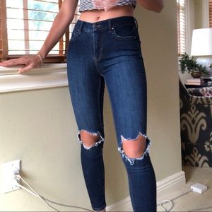 Free People Skinny High Waisted Jeans